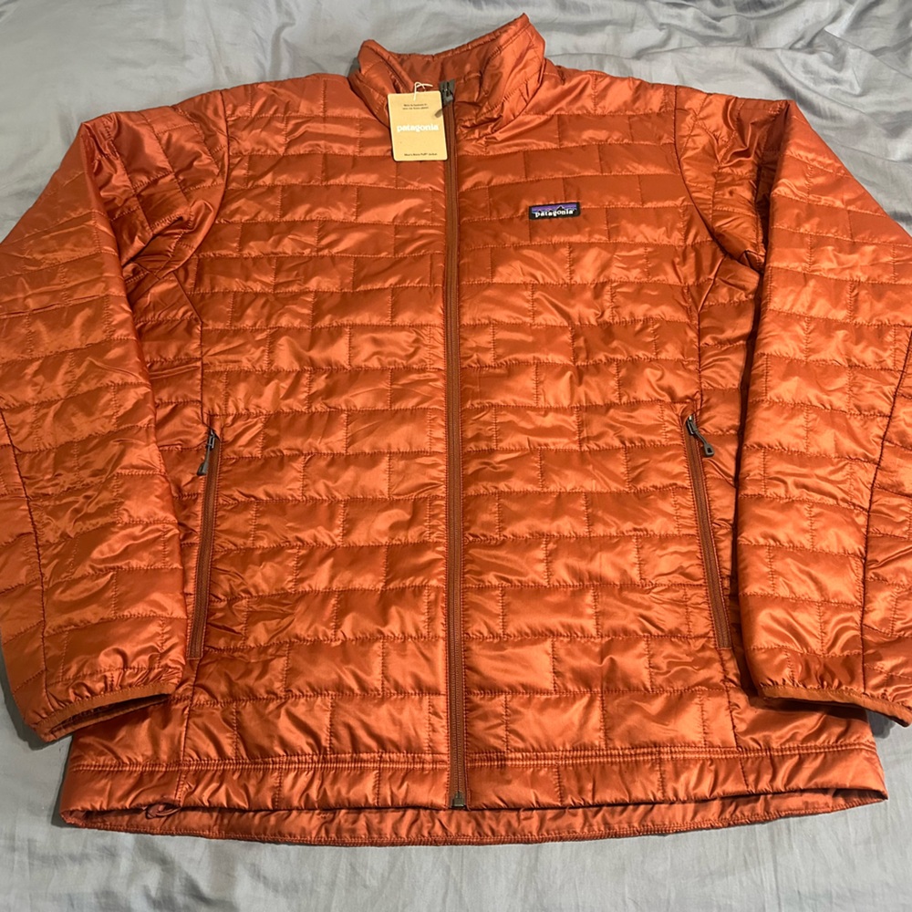 New Patagonia 2025 Nano Puff Jacket Burnished Red Orange Men's XL